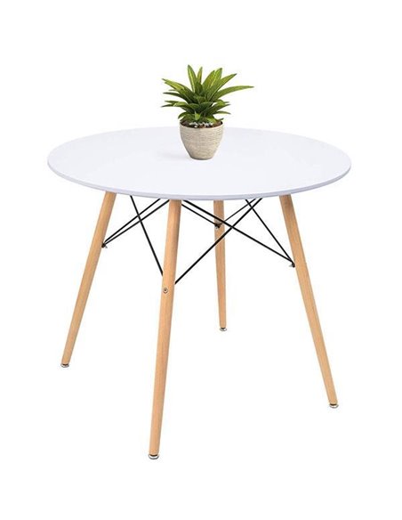 Τραπέζι στρόγγυλο Nextdeco Oslo ξύλινο Υ72x60εκ.