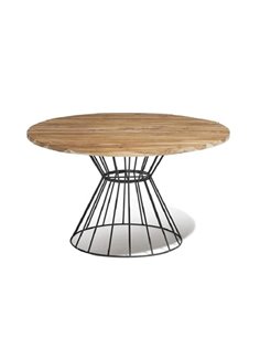 Τραπέζι Nextdeco Kai ξύλο teak Υ78x∅120εκ.