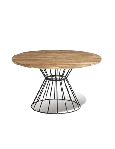 Τραπέζι Nextdeco Kai ξύλο teak Υ78x∅120εκ.