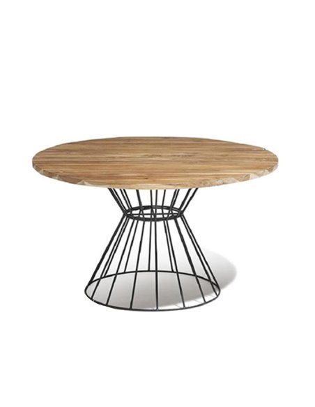 Τραπέζι Nextdeco Kai ξύλο teak Υ78x∅120εκ.