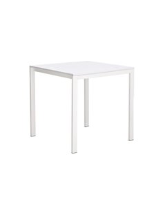 Τραπέζι μεταλλικό Nextdeco με επιφάνεια μοριοσανίδας λευκό Y75 x75 x 75εκ,