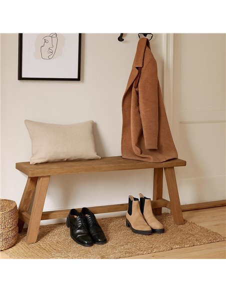 Παγκάκι ξύλινο Nextdeco Tribeca ανακυκλωμένο ξύλο teak Υ50x20x120εκ.