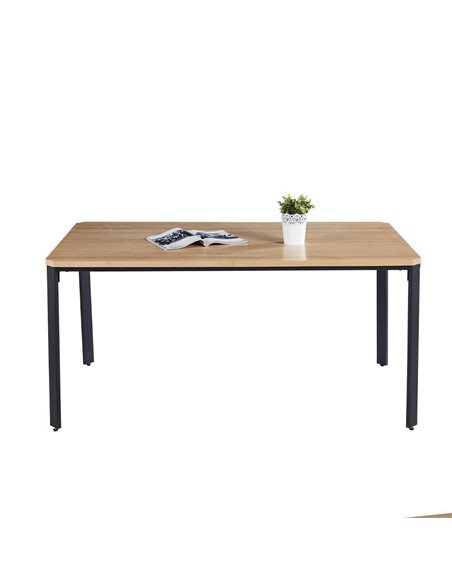 Τραπέζι Nextdeco MDF καπλαμά και δρυ ξύλο Υ75x160x90εκ