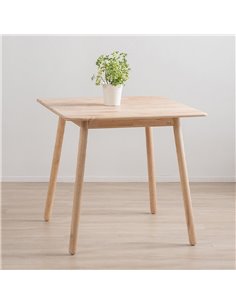 Τραπέζι Nextdeco Natural μασίφ ξύλο Υ75,5x80x80εκ.