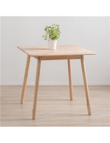 Τραπέζι Nextdeco Natural μασίφ ξύλο Υ75,5x80x80εκ.