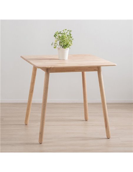 Τραπέζι Nextdeco Natural μασίφ ξύλο Υ75,5x80x80εκ.