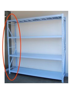 Πλαϊνό κάθετο ράφι ραφιέρας ΤΙΤΑΝ Υ200x50εκ