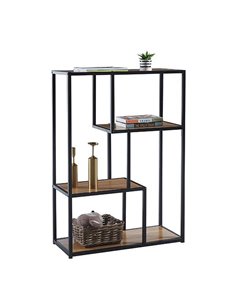 Ραφιέρα Nextdeco μεταλλικός σκελετός με ξύλινα ράφια Υ114x80x34εκ.