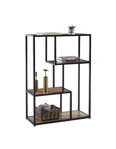 Ραφιέρα Nextdeco μεταλλικός σκελετός με ξύλινα ράφια Υ114x80x34εκ.