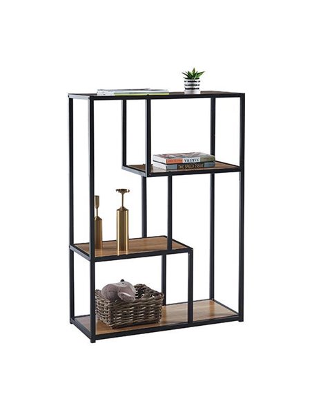 Ραφιέρα Nextdeco μεταλλικός σκελετός με ξύλινα ράφια Υ114x80x34εκ.