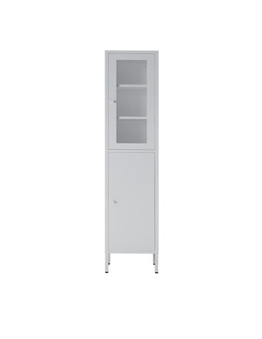 Ντουλάπι μεταλλικό Nextdeco με 2 πόρτες λευκό Υ180x35x30εκ.