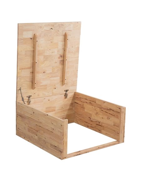 Ξύλινο κουτί με καπάκι Nextdeco Natural Υ39x80x80εκ.