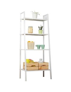 Ραφιέρα βιβλιοθήκη Nextdeco 4 επίπεδων λευκή Υ147x60x35εκ