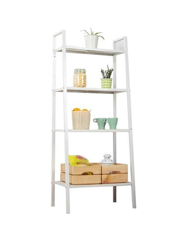 Ραφιέρα βιβλιοθήκη Nextdeco 4 επίπεδων λευκή Υ147x60x35εκ