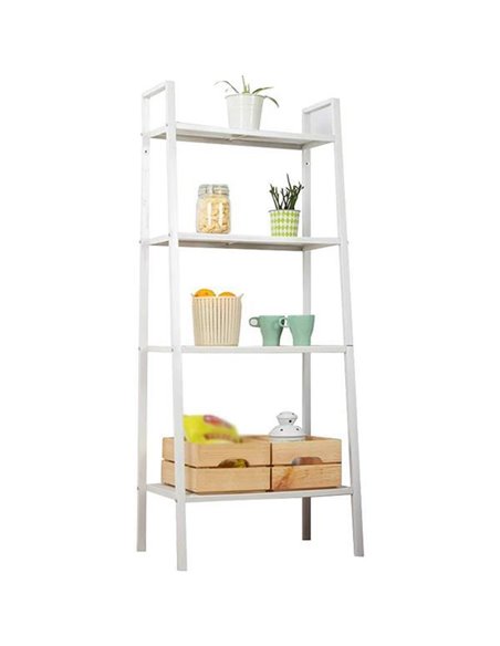 Ραφιέρα βιβλιοθήκη Nextdeco 4 επίπεδων λευκή Υ147x60x35εκ