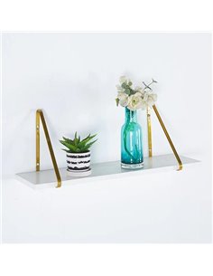 Ράφι μεταλλικό επιφάνεια μελαμίνης 70x21xY18εκ.