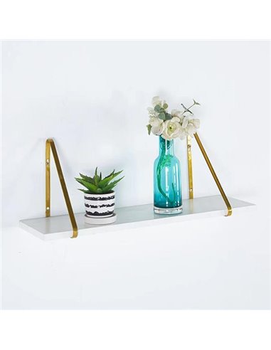 Ράφι μεταλλικό επιφάνεια μελαμίνης 70x21xY18εκ.