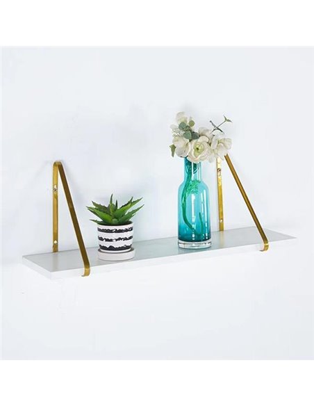 Ράφι μεταλλικό επιφάνεια μελαμίνης 70x21xY18εκ.