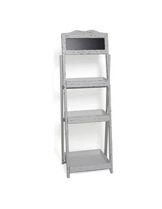 Ραφιέρα ξύλινη Nextdeco με 3 ραφάκια λευκή Y122x43x7εκ.