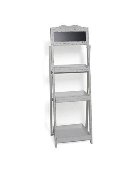 Ραφιέρα ξύλινη Nextdeco με 3 ραφάκια λευκή Y122x43x7εκ.