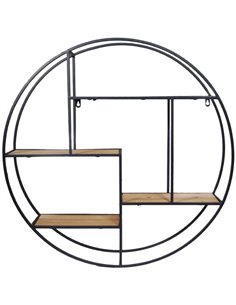 Ράφι επιτοίχιο Nextdeco μαύρο 70x70x15εκ.