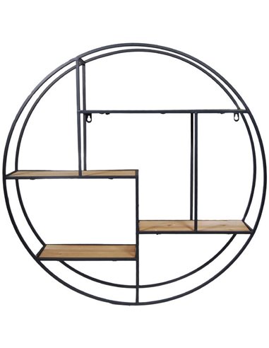 Ράφι επιτοίχιο Nextdeco μαύρο 70x70x15εκ.