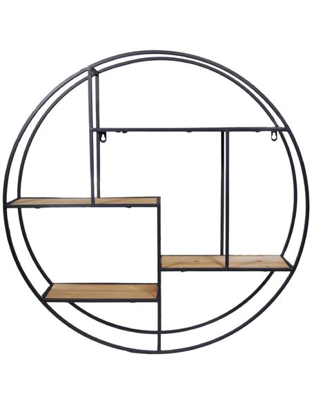 Ράφι επιτοίχιο Nextdeco μαύρο 70x70x15εκ.
