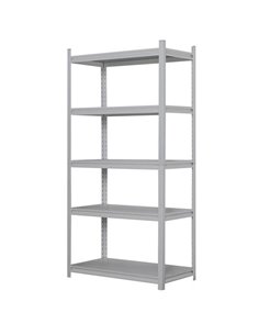 Ραφιέρα μεταλλική Nextdeco ενισχυμένη με 5 ράφια λευκή Υ183x91,5x45,7εκ.