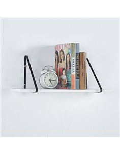 Ράφι μεταλλικό επιφάνεια μελαμίνης 70x21xY18εκ.