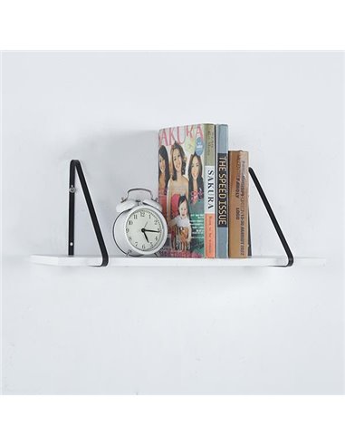 Ράφι μεταλλικό επιφάνεια μελαμίνης 70x21xY18εκ.