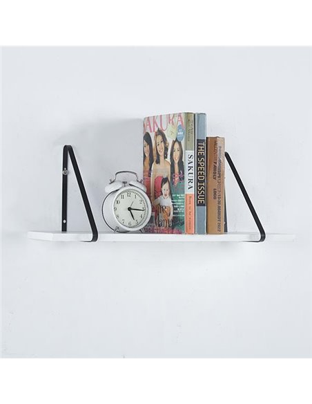 Ράφι μεταλλικό επιφάνεια μελαμίνης 70x21xY18εκ.