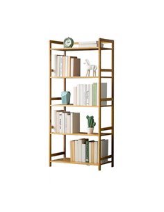 Βιβλιοθήκη Nextdeco από μπαμπού 5 επιπέδων Υ128x68x25εκ.