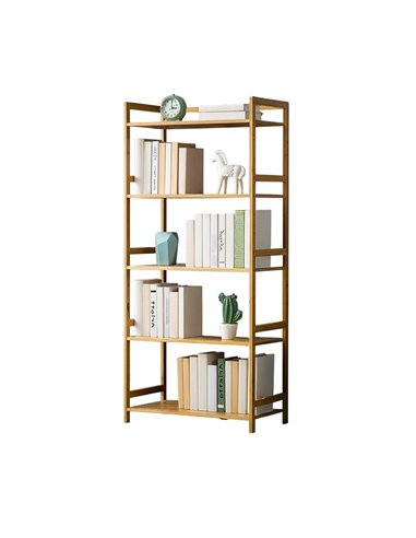 Βιβλιοθήκη Nextdeco από μπαμπού 5 επιπέδων Υ128x68x25εκ.