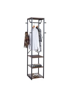 Κρεμάστρα ράγα οργάνωσης ρούχων Nextdeco ξύλο και μέταλλο Υ180x40x40εκ.