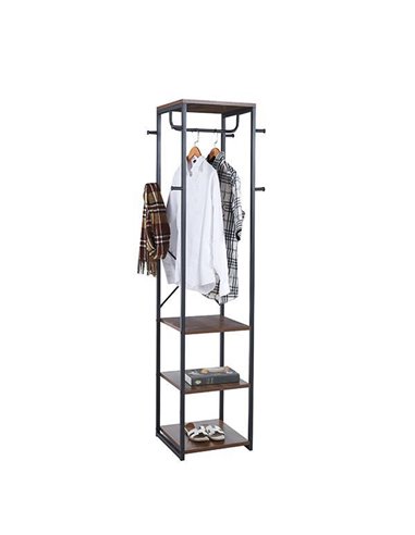 Κρεμάστρα ράγα οργάνωσης ρούχων Nextdeco ξύλο και μέταλλο Υ180x40x40εκ.