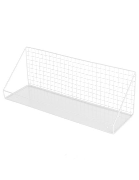 Ράφι επιτοίχιο μεταλλικό λευκό 45x14xY16εκ.