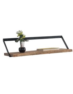 WALL-1 ράφι επιτοίχιο μεταλλικό με ξύλο ακακία Υ20x25x80εκ.