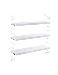 Ραφιέρα επιτοίχια μεταλλική Nextdeco 3 ραφιών λευκή Υ50x60x15εκ.