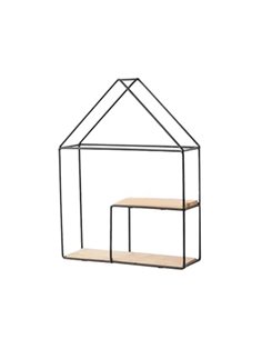 Ράφι επιτοίχιο Nextdeco minimal διπλό μαύρο Υ32,5x24,5x8εκ.