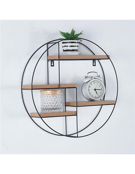 Ραφιέρα επιτοίχια στρογγυλή με 4 θέσεις 45x11xΥ45εκ.