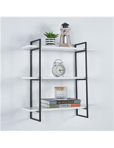 Ραφιέρα επιτοίχια Nextdeco με 3 θέσεις λευκή Υ60x18x60εκ.