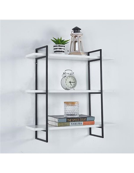 Ραφιέρα επιτοίχια Nextdeco με 3 θέσεις λευκή Υ60x18x60εκ.