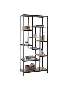 Ραφιέρα Nextdeco μεταλλικός σκελετός και ξύλινα ράφια Υ180x80x40εκ.