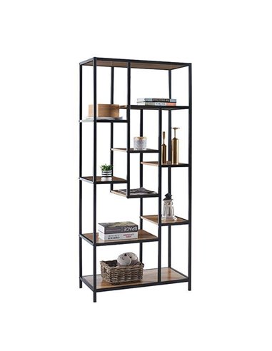 Ραφιέρα Nextdeco μεταλλικός σκελετός και ξύλινα ράφια Υ180x80x40εκ.