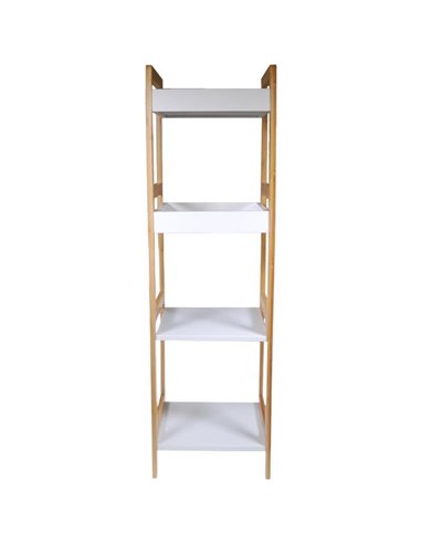 Ραφιέρα ξύλινη Nextdeco με 4 ράφια Υ100x30x29εκ.