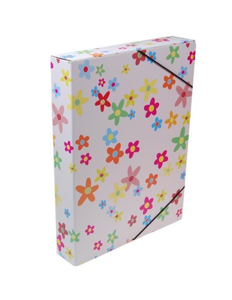 Νext κουτί με λάστιχο "Λουλούδια" Υ33.5x25x5εκ.