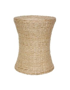 Σκαμπό boho Nextdeco σε σχήμα κλεψύδρας rattan Ø40/30/40xΥ40εκ