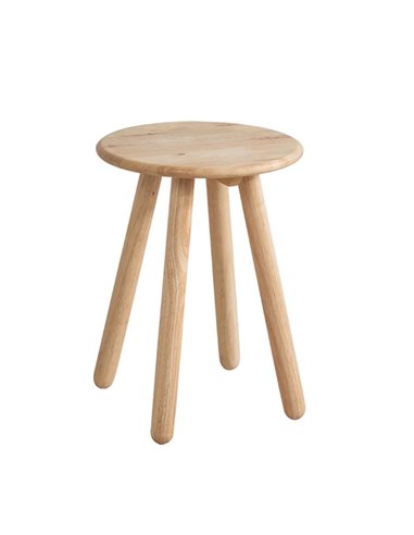 Σκαμπό Nextdeco Natural μασίφ ξύλο Υ46,5xØ34,5εκ.