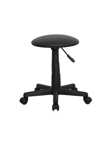 Επαγγελματικό σκαμπό τροχήλατο μαύρο Υ41,5-54xØ38εκ.