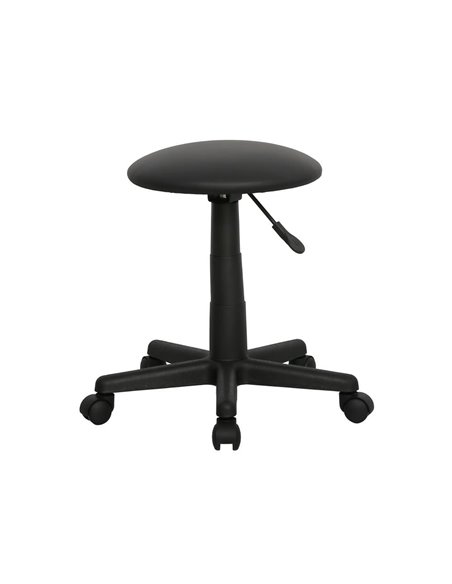 Επαγγελματικό σκαμπό τροχήλατο μαύρο Υ41,5-54xØ38εκ.